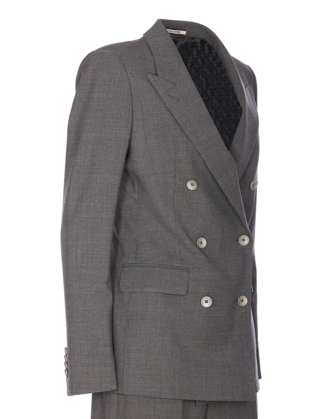 Tagliatore Double-breasted Jacket Flap Pockets In Gray