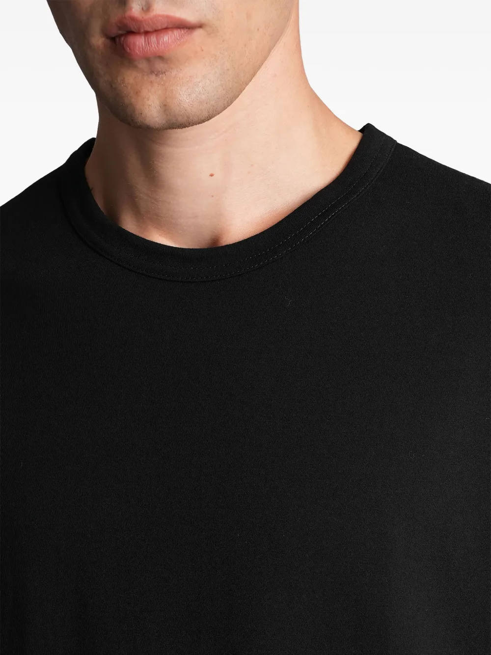 Yohji Yamamoto T-shirt met ronde hals Zwart
