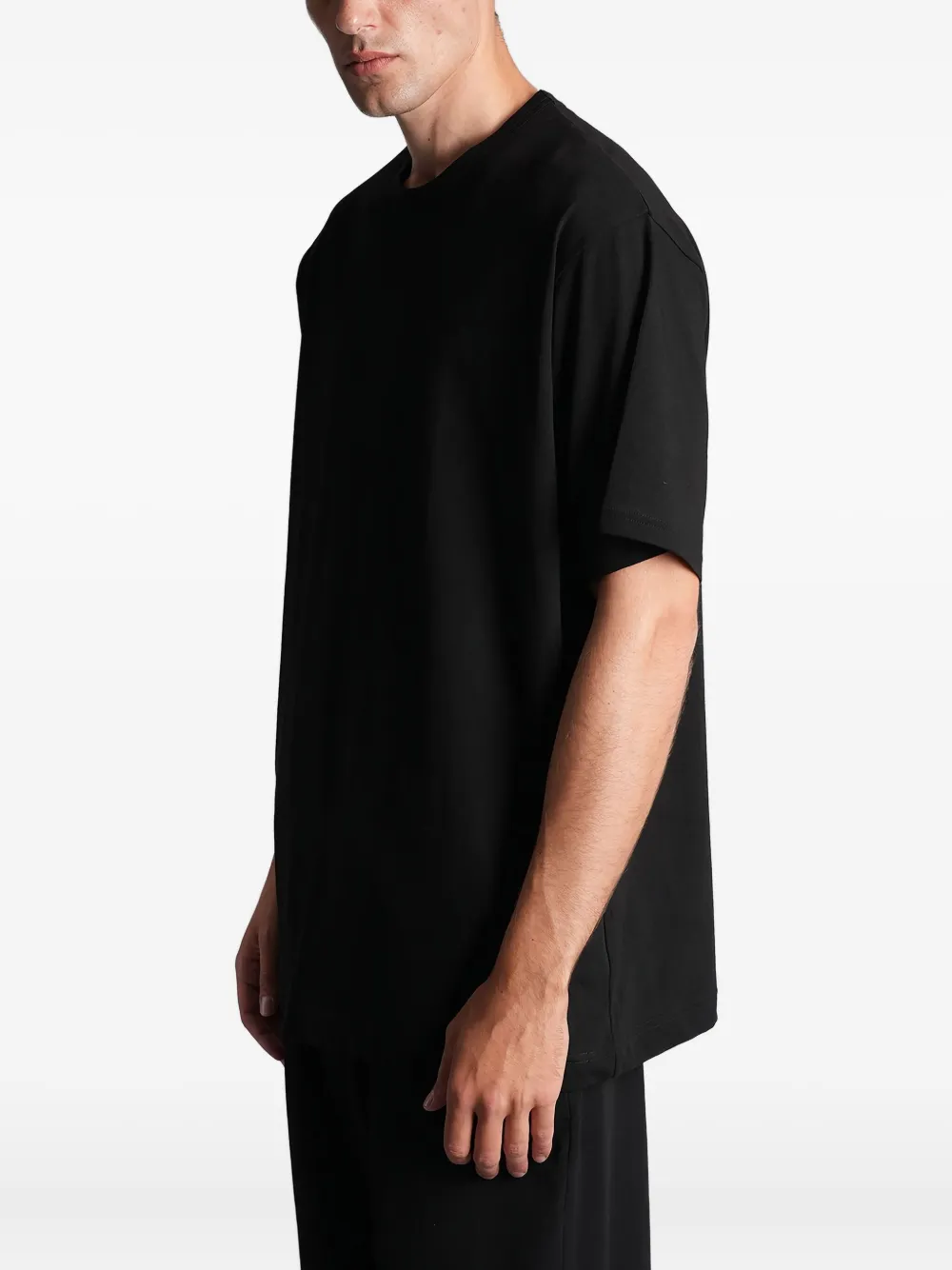 Yohji Yamamoto T-shirt met ronde hals Zwart