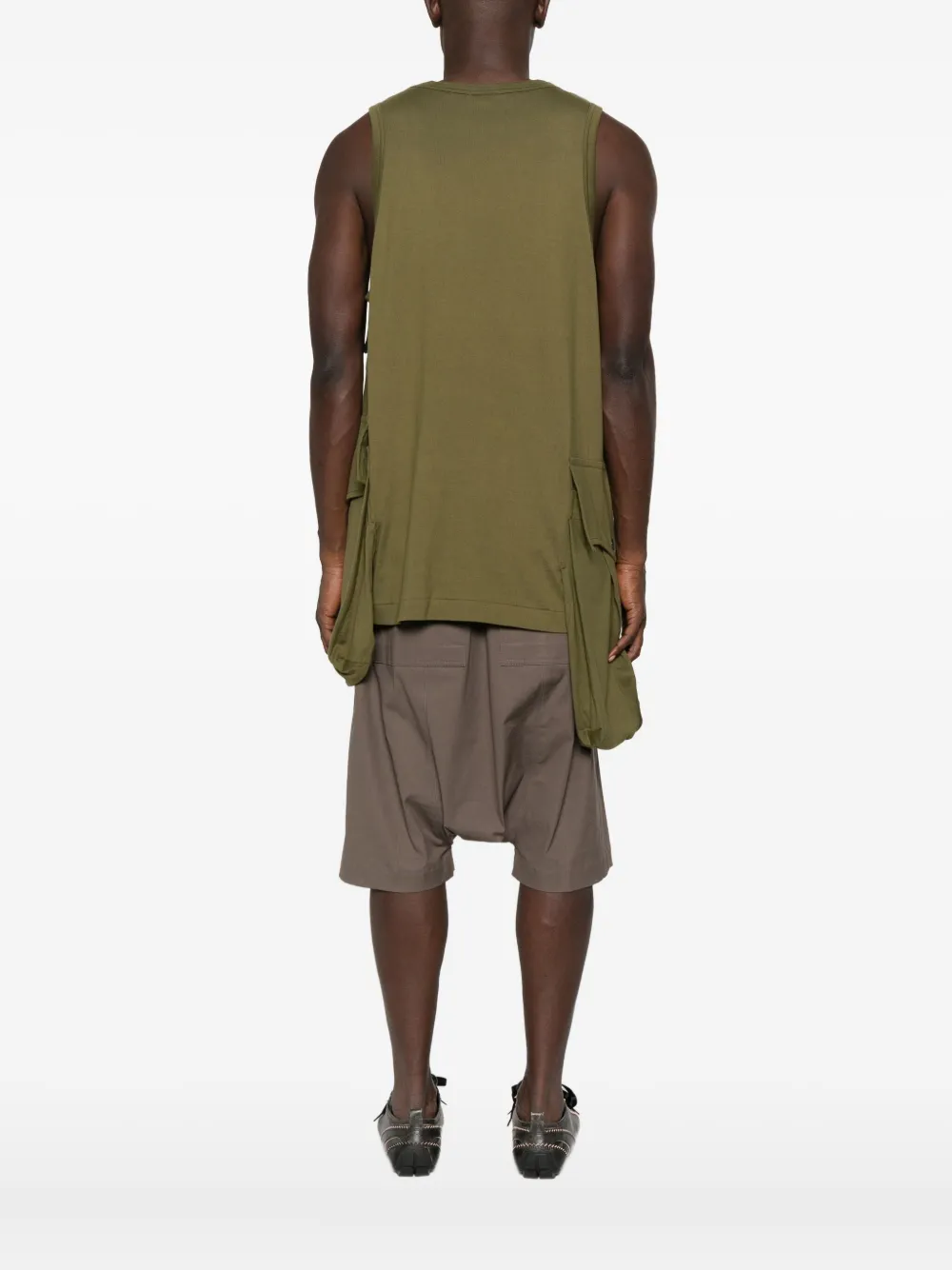 Comme des Garçons Homme Plus Vest met meerdere zakken Groen