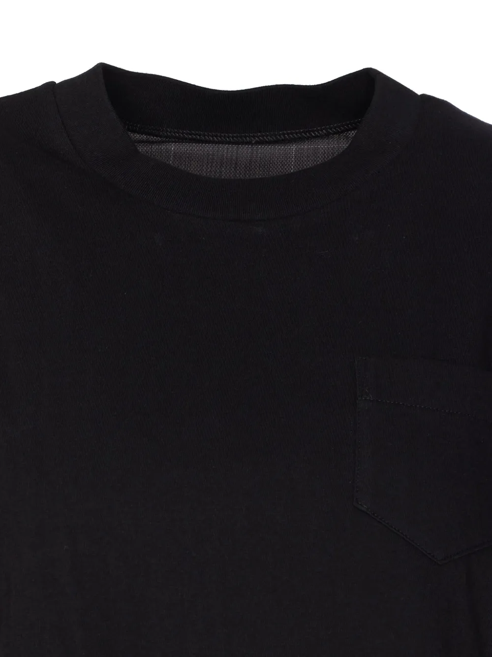 sacai T-shirt met geplooide rug Zwart