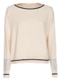 LIU JO rhinestone-embellished top - White