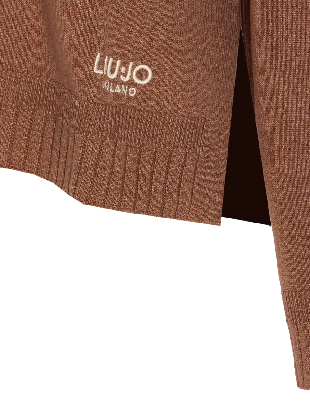 LIU JO Top met geborduurd logo Bruin