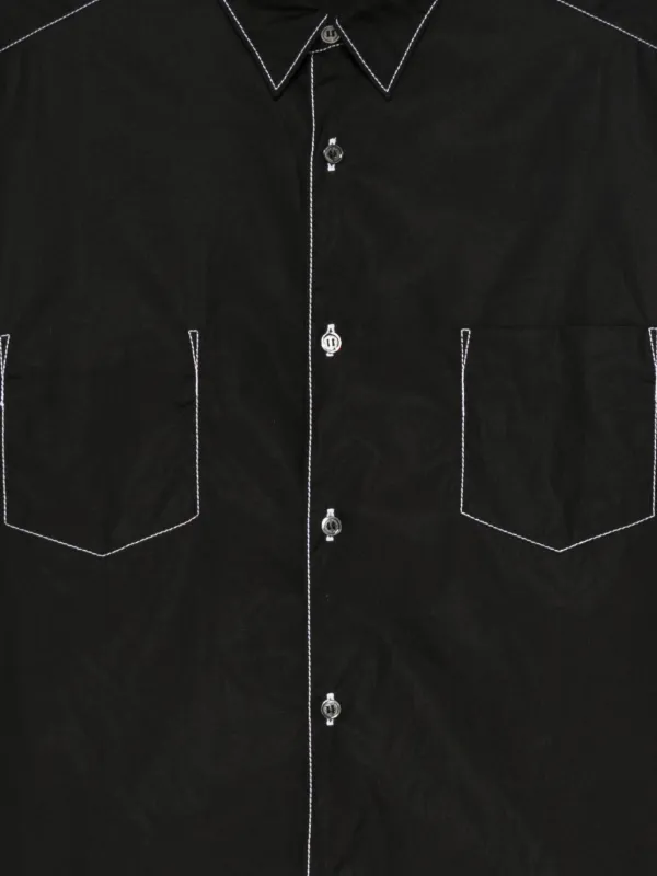 Comme Des Garçons Homme コントラストステッチ シャツ | ブラック