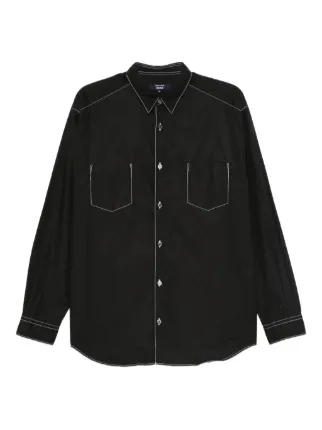 Comme Des Garçons Homme コントラストステッチ シャツ | ブラック