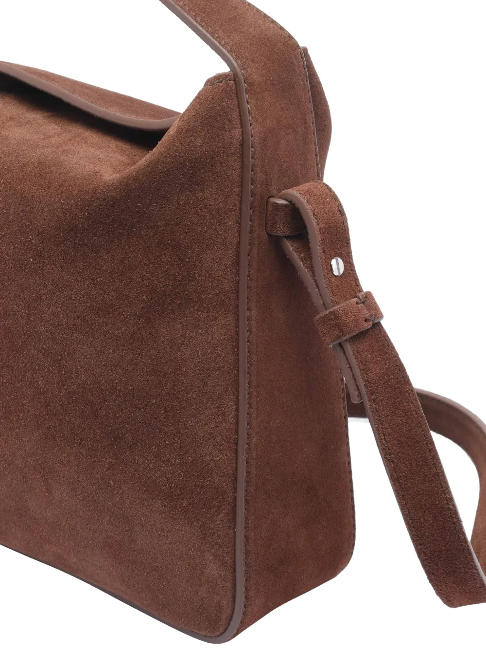 Aesther Ekme Top-handle Suede-leather Shoulder Bag In Brown