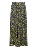 Essentiel Antwerp floral-print elasticated skirt - Blue