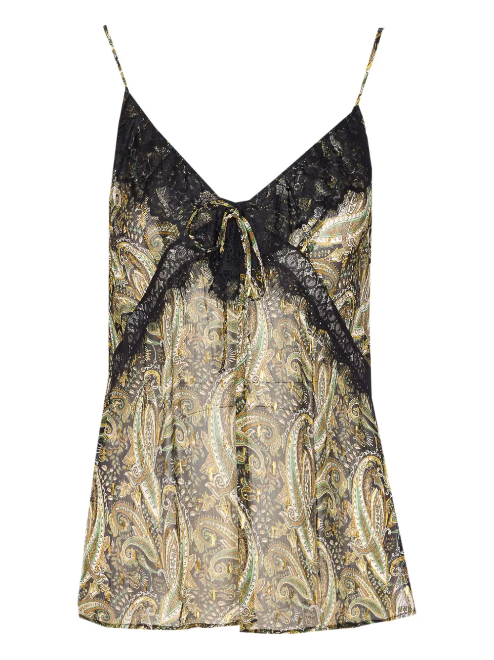 PINKO paisley lace-detailed top | Green | Image 1