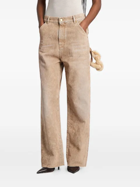 DARKPARK side-embellishment bleached wide-leg jeans