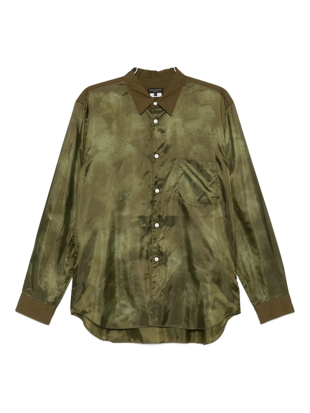 Comme Des Garçons Homme Deux Satin-finish Long-sleeve Shirt In Green