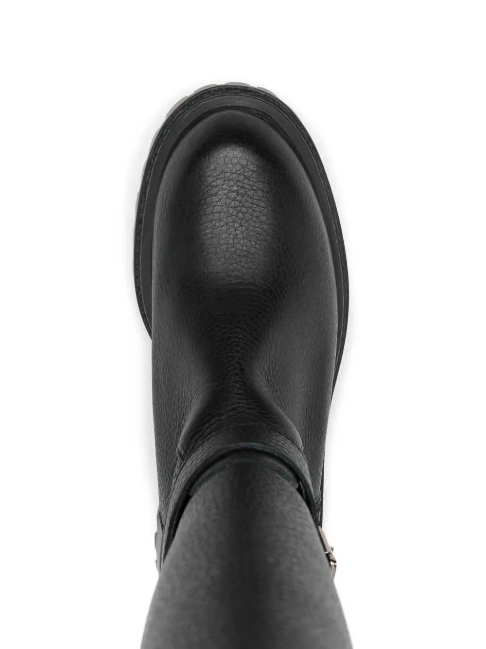 Gisel Moire Leren laarzen Zwart