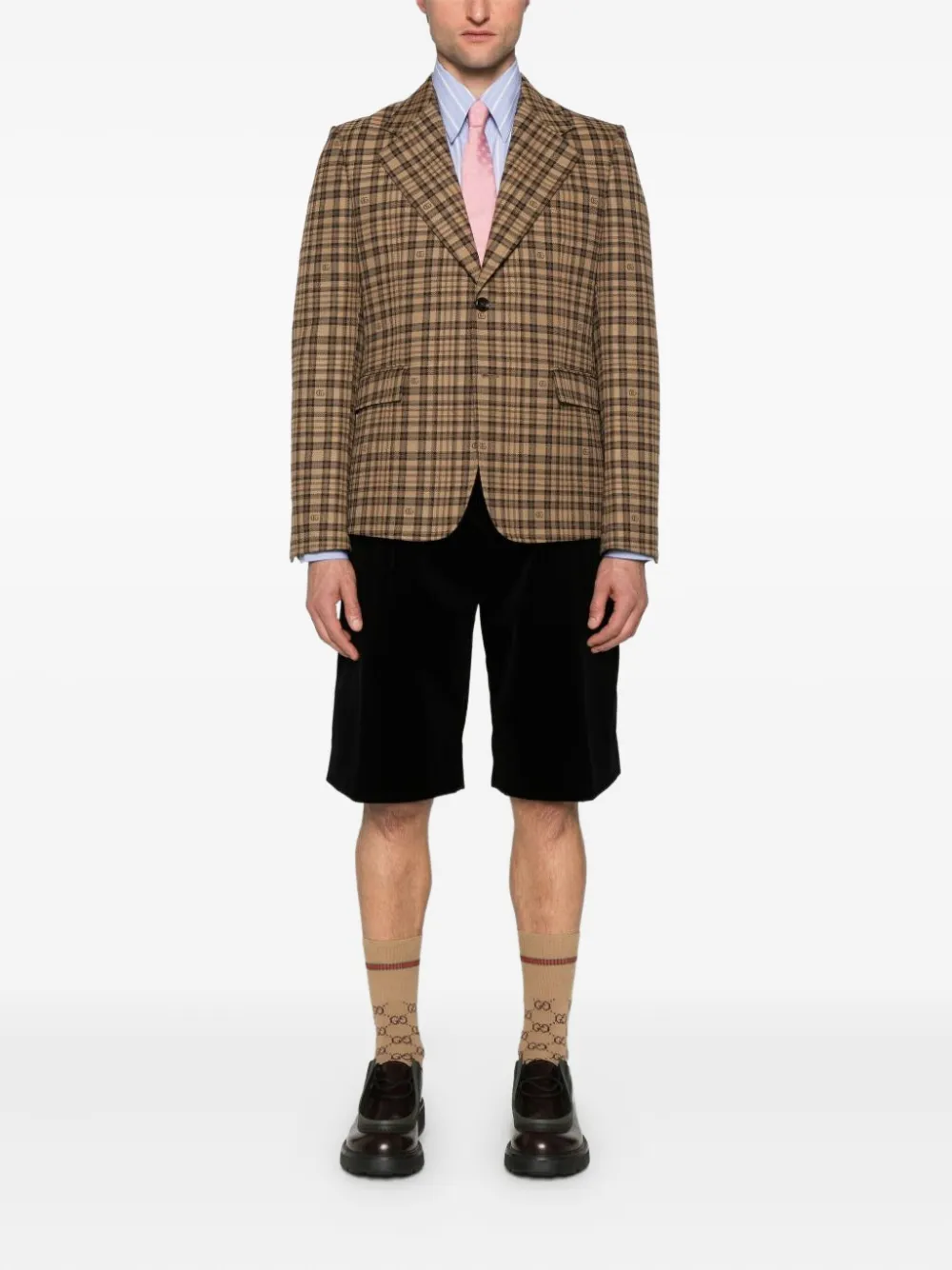 Gucci pleated cotton-blend shorts | Tailored Shorts | Image 2