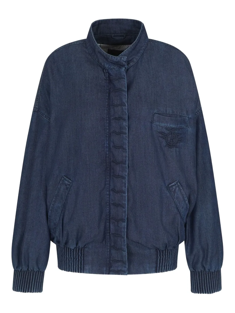 Giorgio Armani embroidered denim jacket | Blue | Image 1