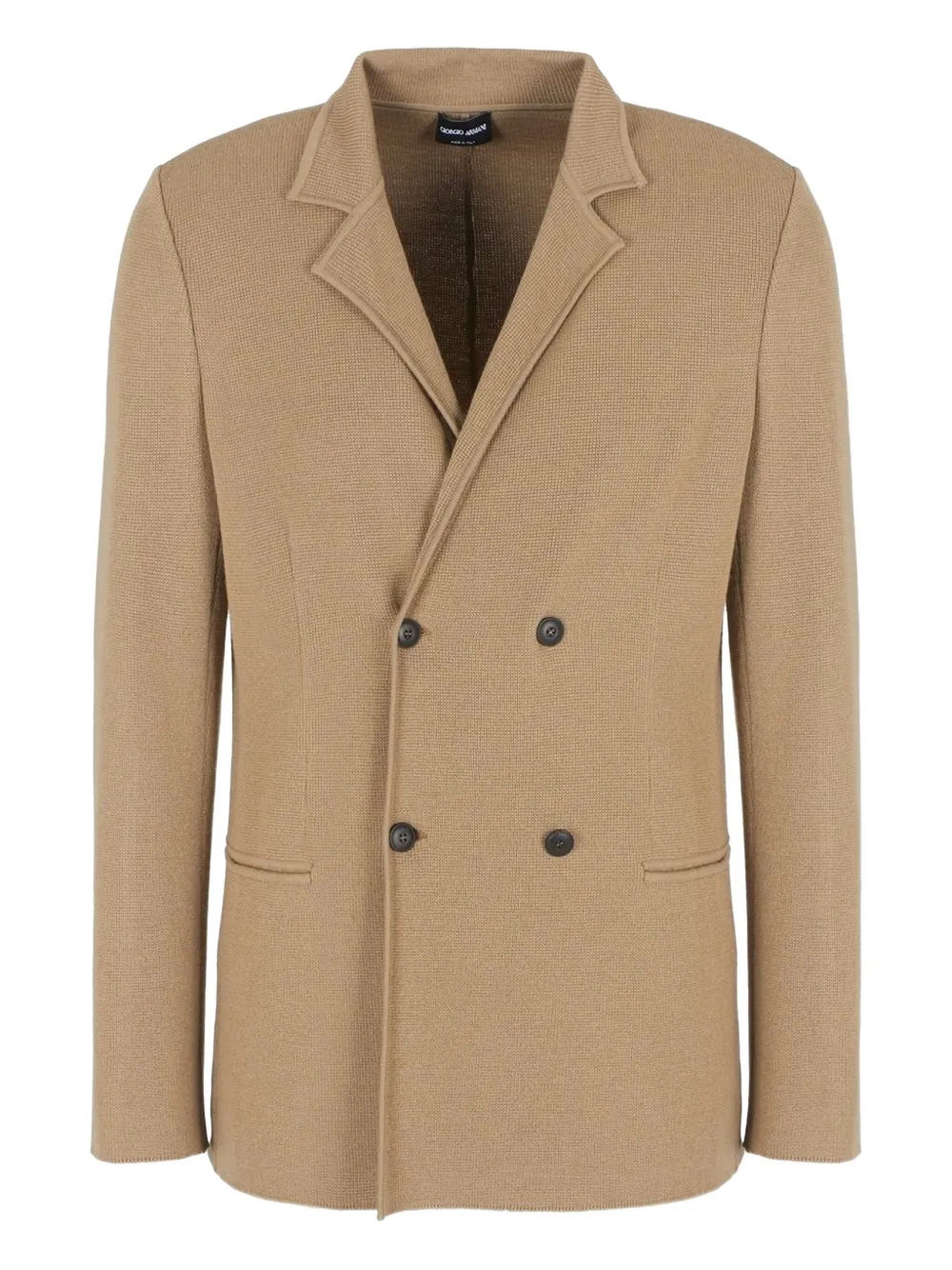 Giorgio Armani Double-breasted Blazer In Gray