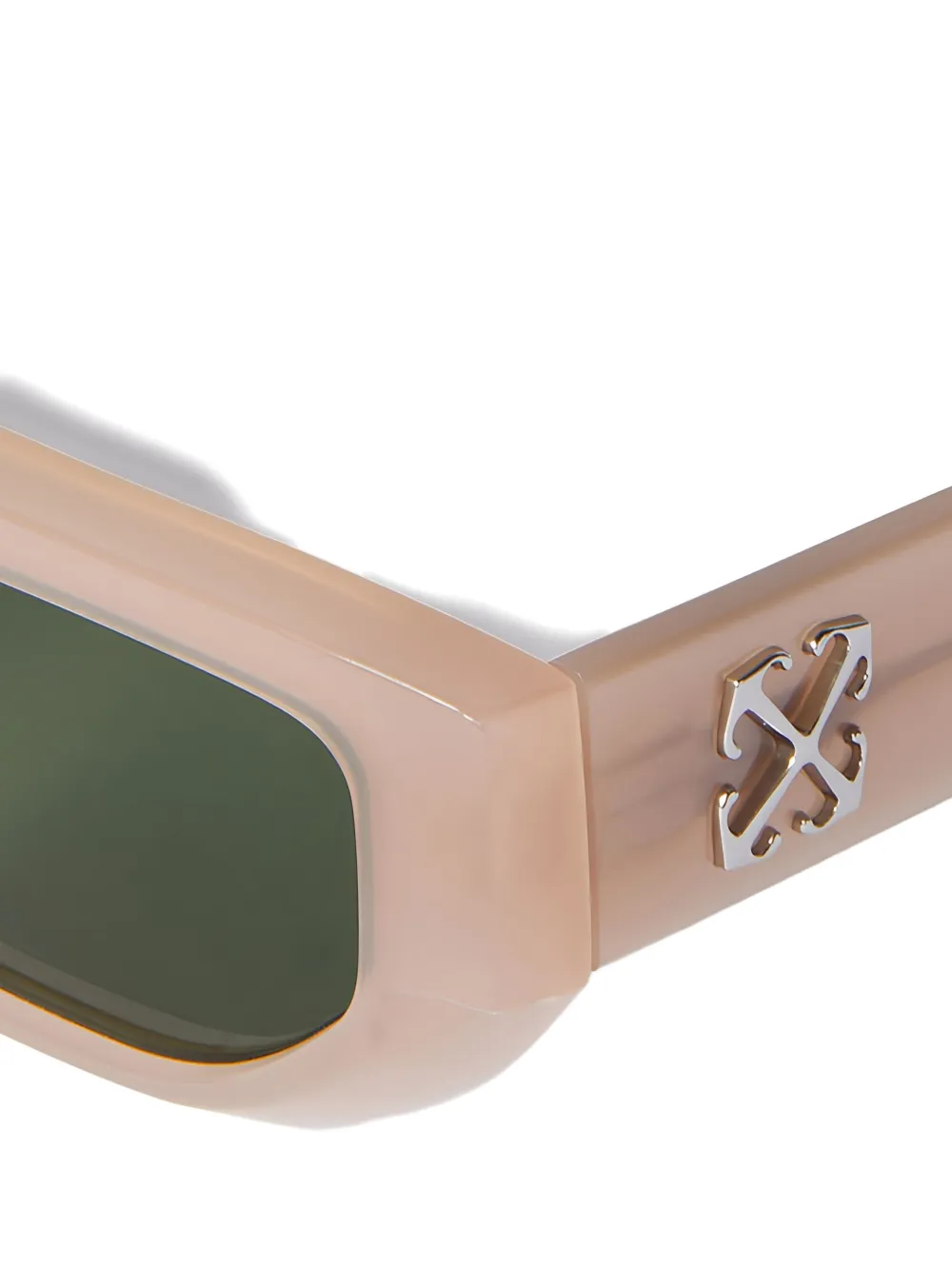 Off-White Greeley zonnebril met rechthoekig montuur Beige