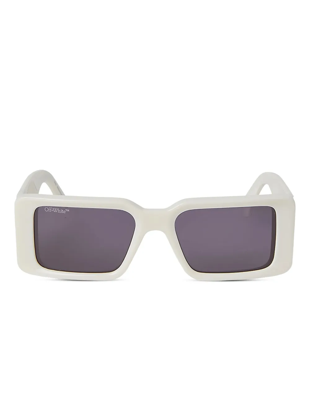 Off-White Zonnebril met rechthoekig montuur - Wit