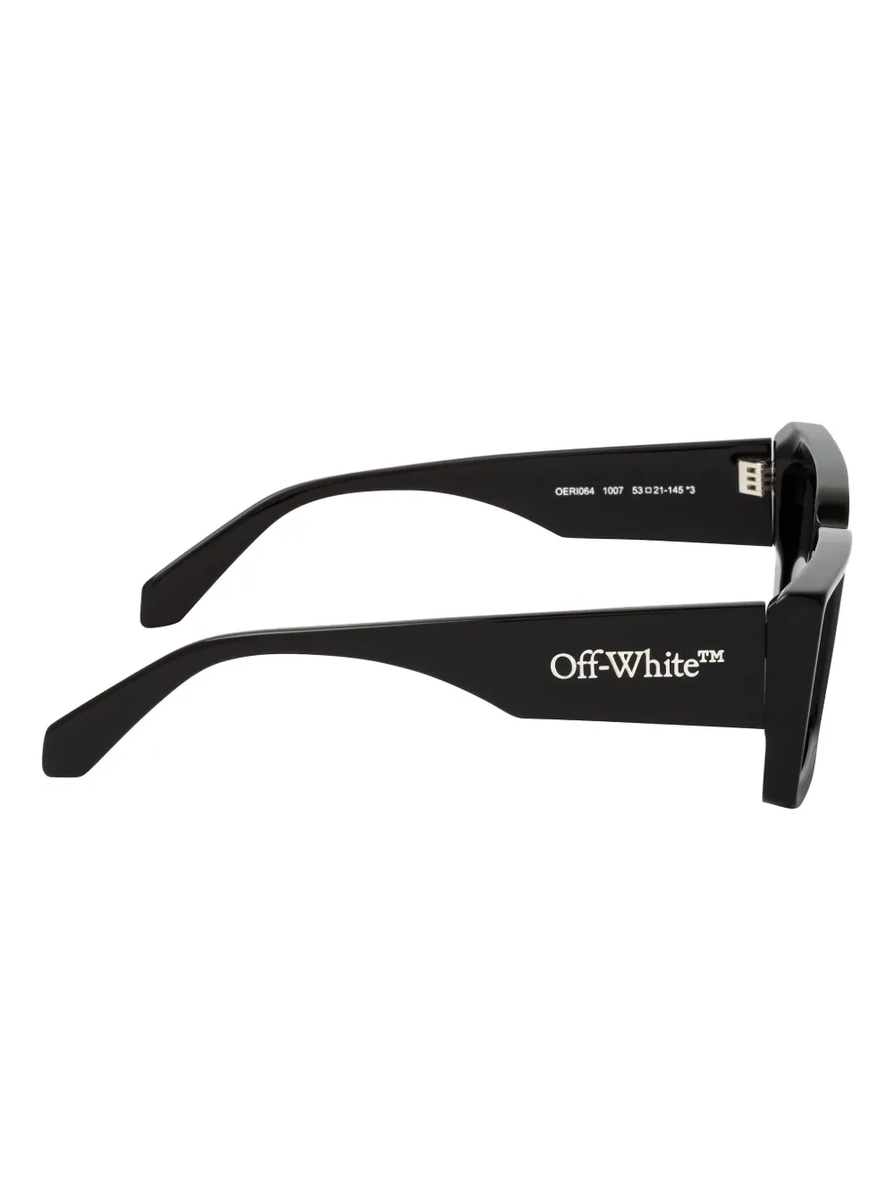 Off-White Savannah zonnebril met vierkant montuur Zwart