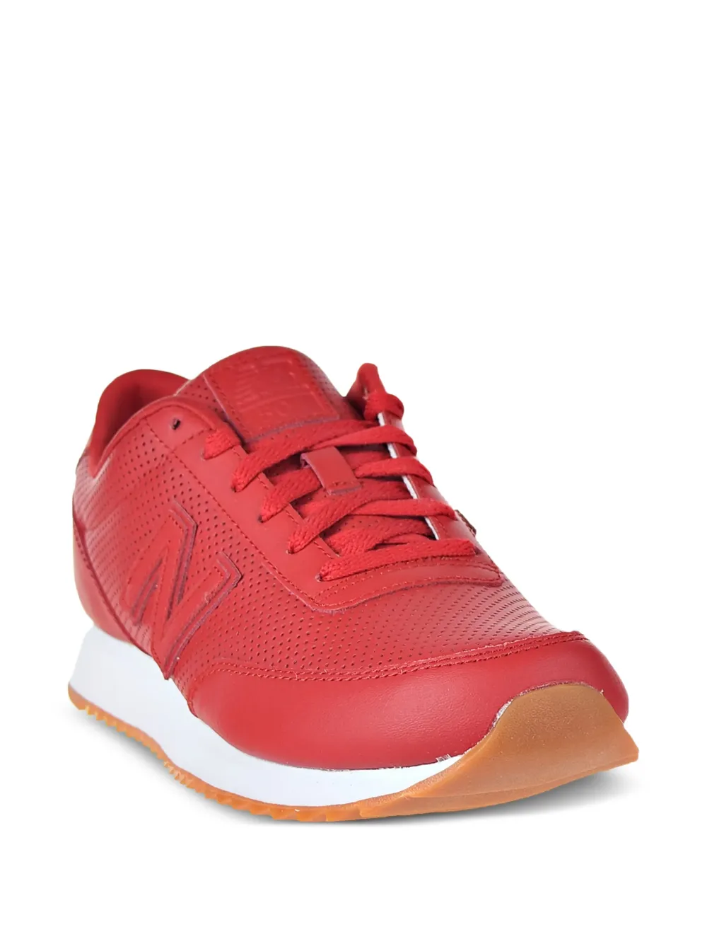 New Balance 501 geperforeerde leren sneakers Rood