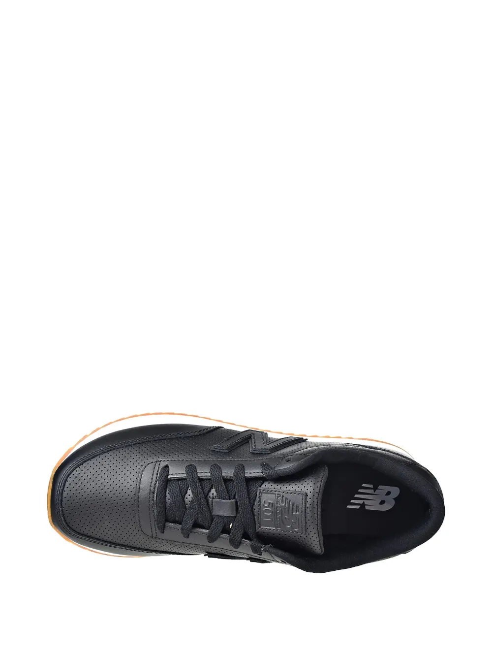 New Balance 501 perforated leather sneakers Black