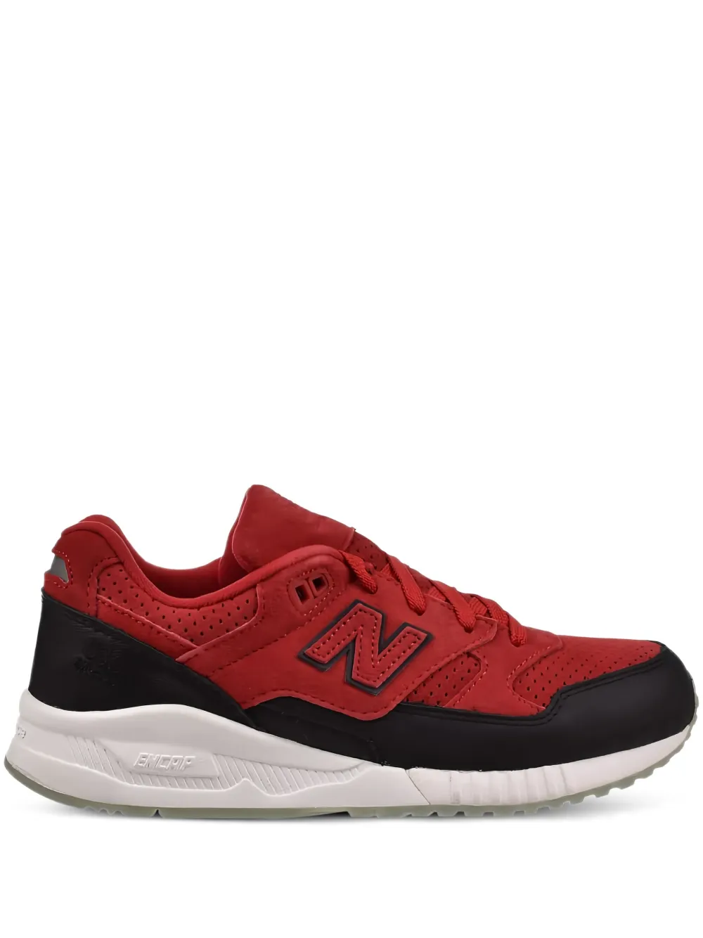 New Balance C-90 geperforeerde suède sneakers Groen