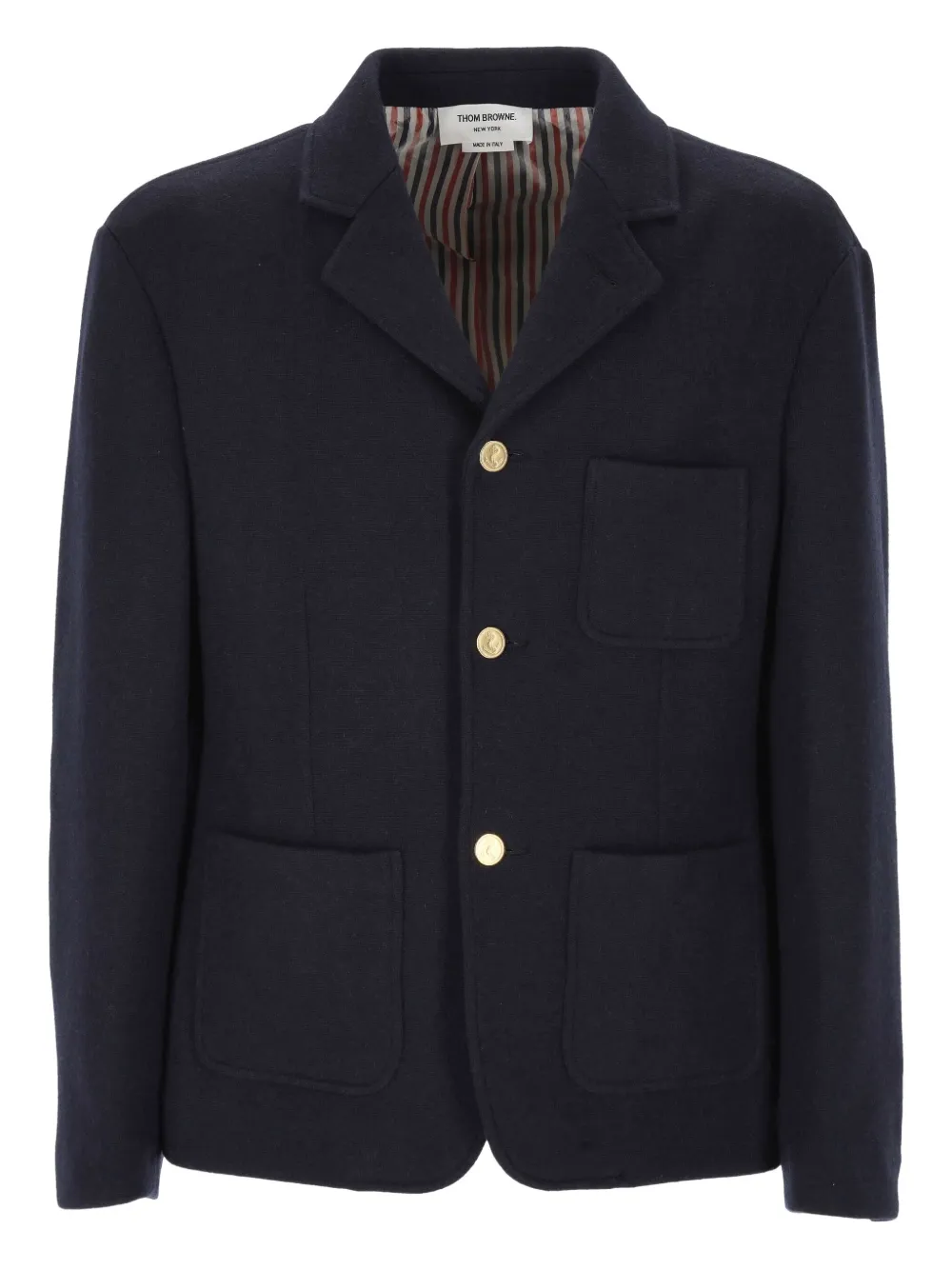 Thom Browne patch-pocket long-sleeve jacket | Blue | Image 1