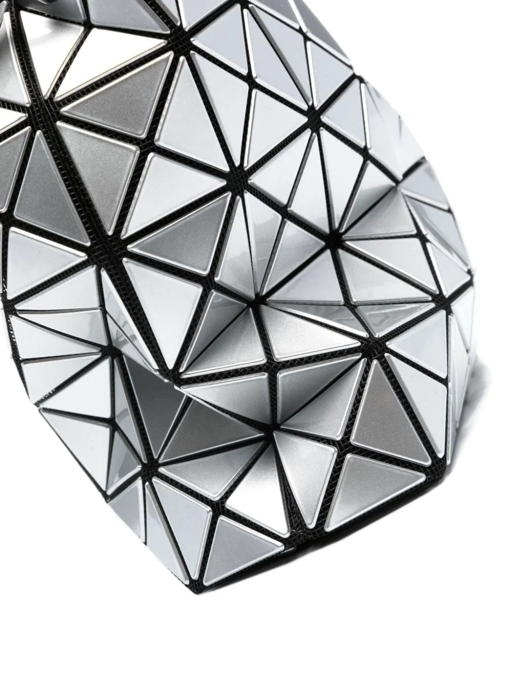 Bao Bao Issey Miyake Bao Bao Geometric-pattern Drawstring Bucket Bag In Silver