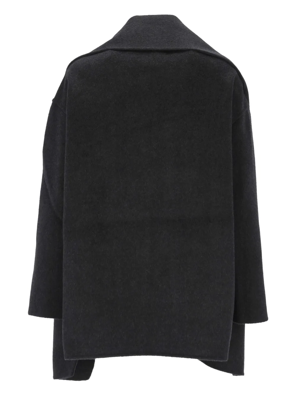 The Dynamis Studio Button-fastening Wool Coat In Black
