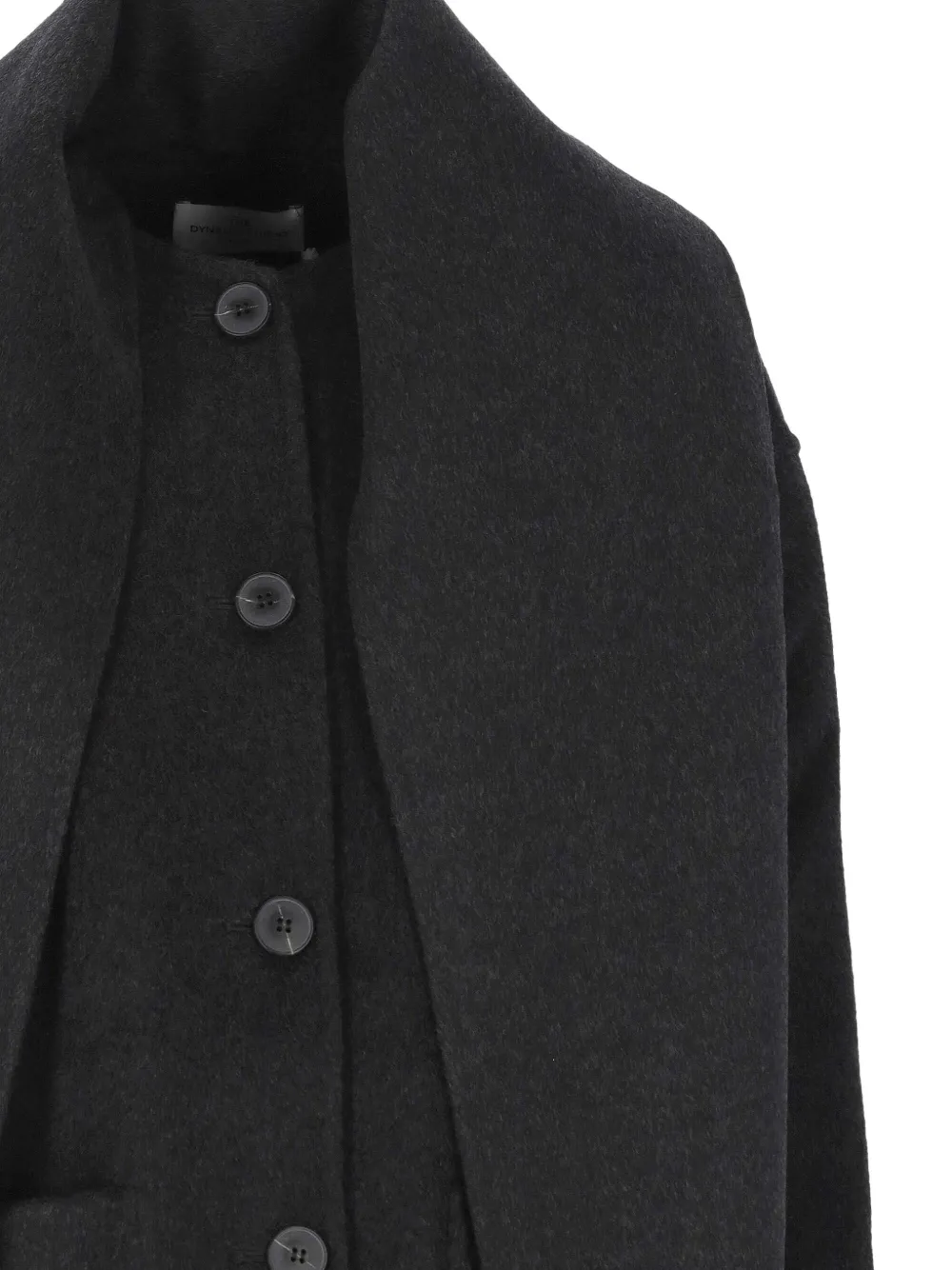 The Dynamis Studio Button-fastening Wool Coat In Black