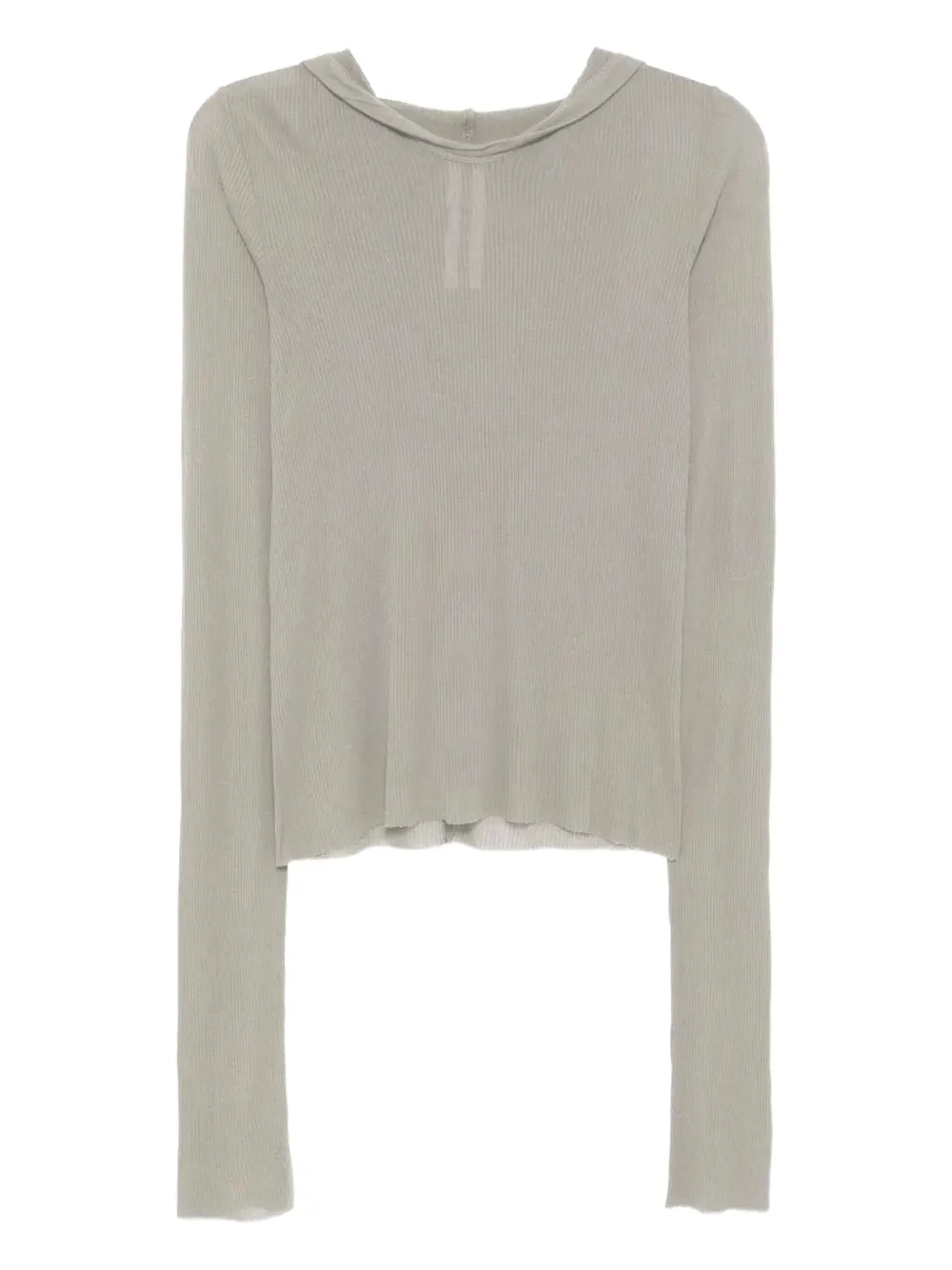 Rick Owens ribbed hoodie | Neutrals | Image 1