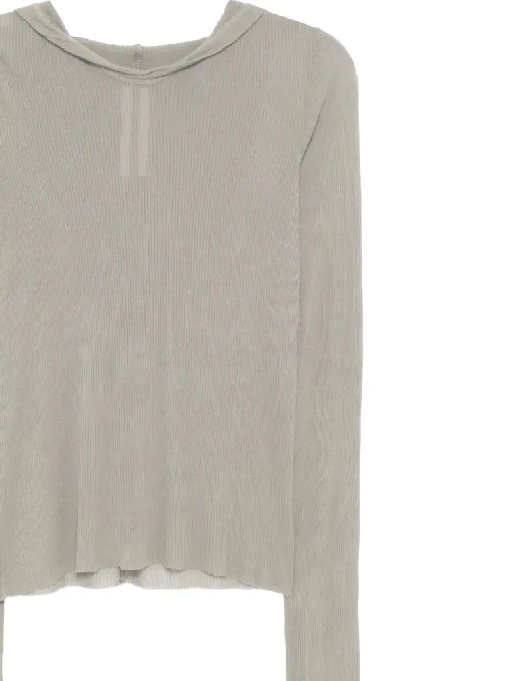 Rick Owens Geribbelde hoodie - Beige
