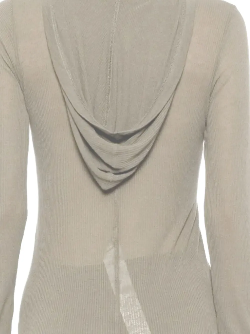 Rick Owens Geribbelde hoodie Beige