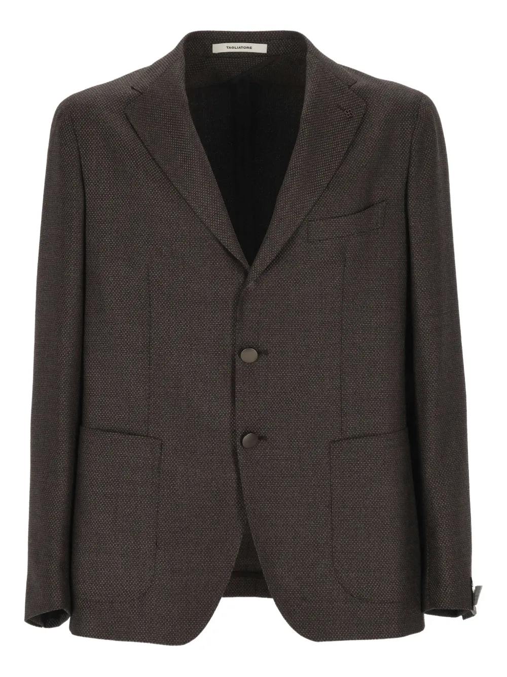 Tagliatore Single-breasted Patch-pocket Blazer In Brown