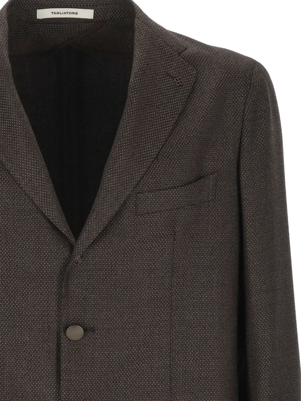 Tagliatore Single-breasted Patch-pocket Blazer In Brown