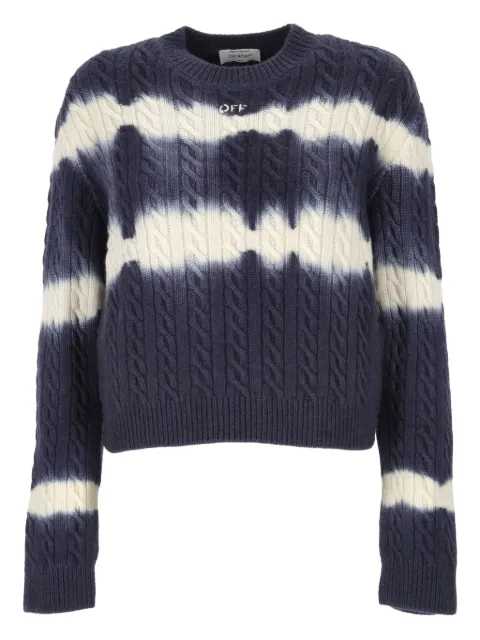 Off-White cable-knit tie-dye sweater