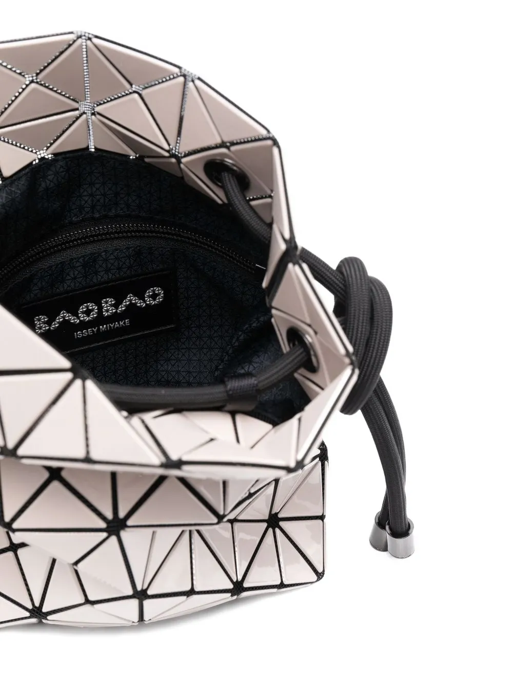 Bao Bao Issey Miyake Geometric-pattern Drawstring Shoulder Bag In Neutral