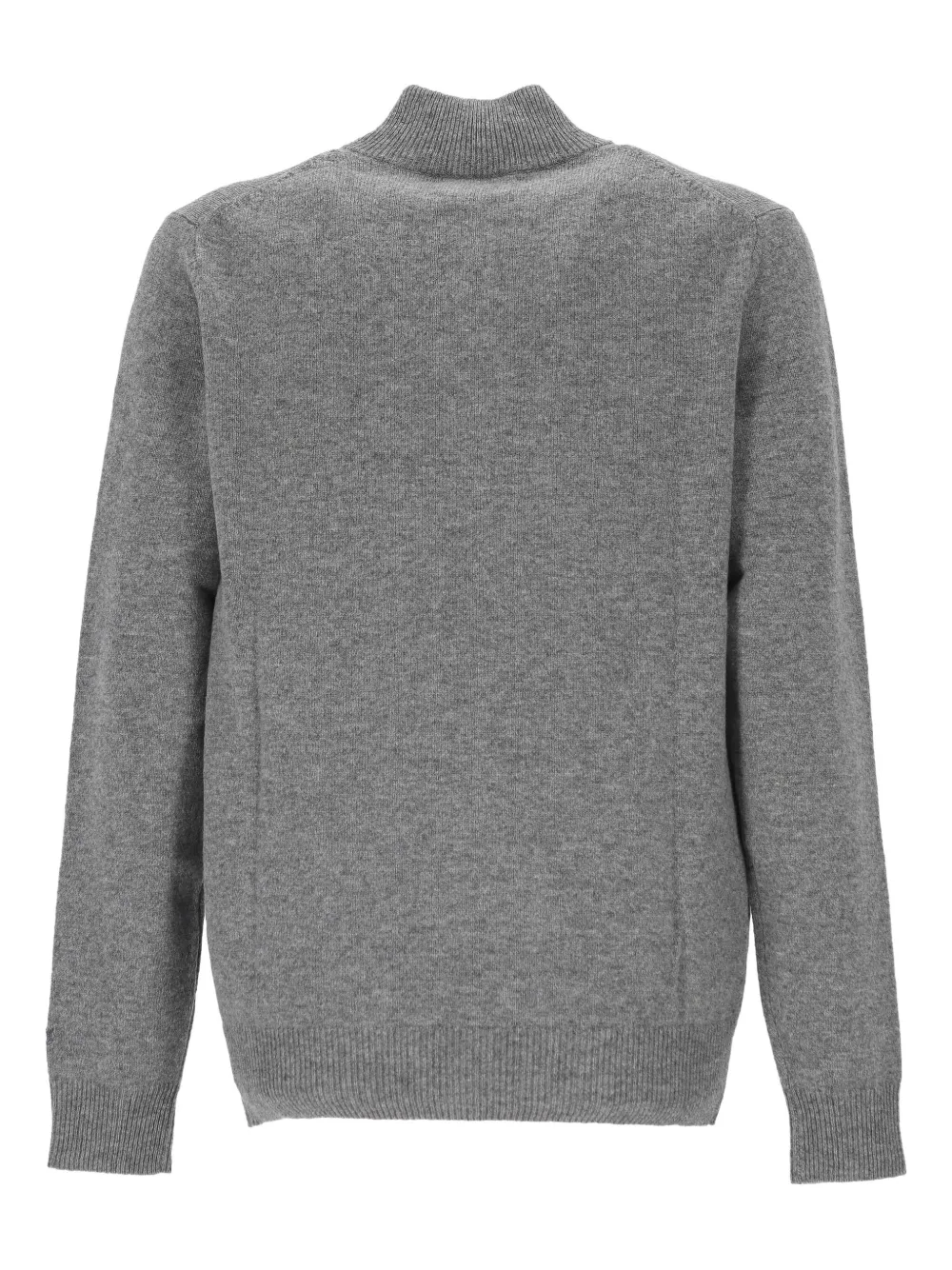 Mc2 Saint Barth High-neck Zip-up Sweater In Gray