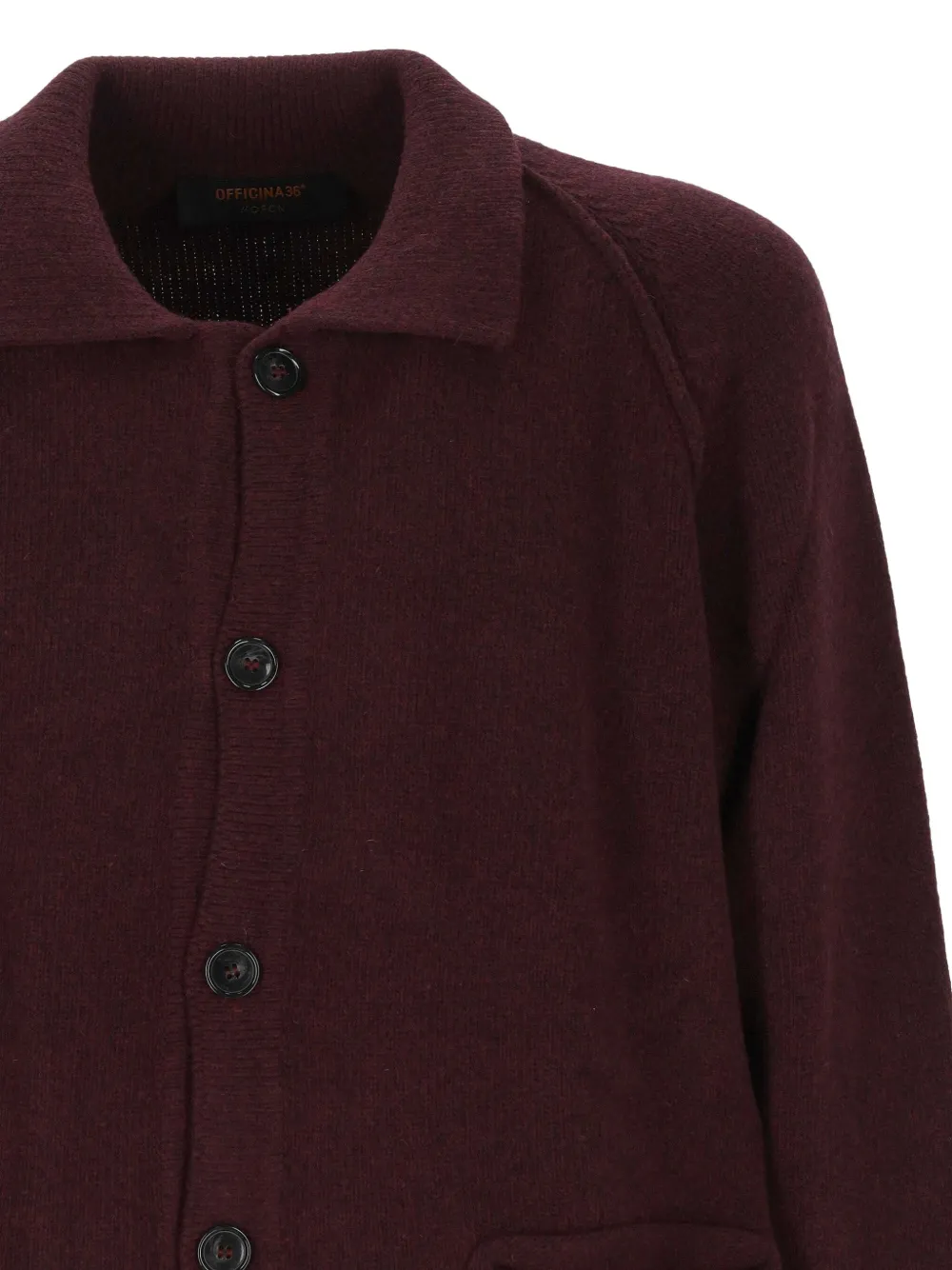 Officina 36 Buttoned Raglan-sleeve Cardigan In Brown