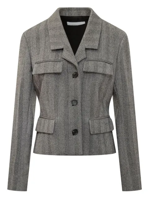 Ferragamo herringbone multi-pocket jacket