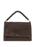 Orciani large Sveva Peach XL braided-handle suede tote bag - Brown