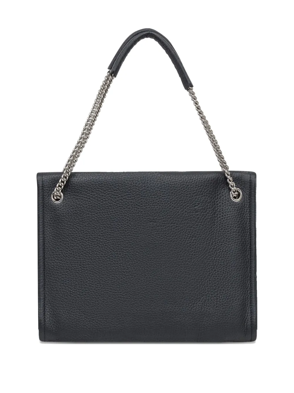Orciani Medium Venus Soft leren schoudertas met kettingband - Zwart