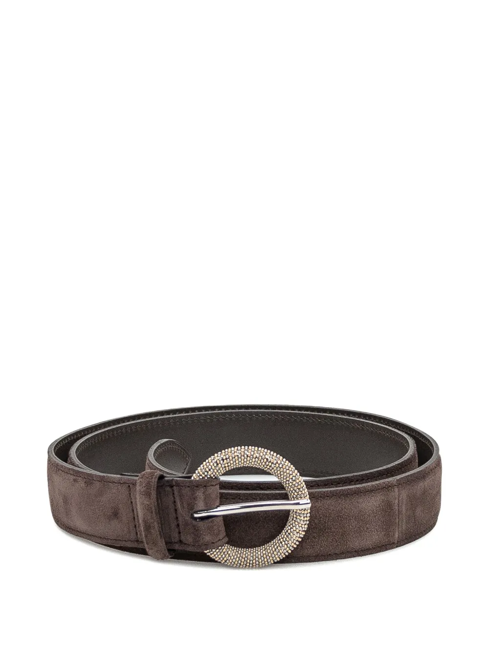 Orciani beaded-buckle suede belt | بني | Image 1