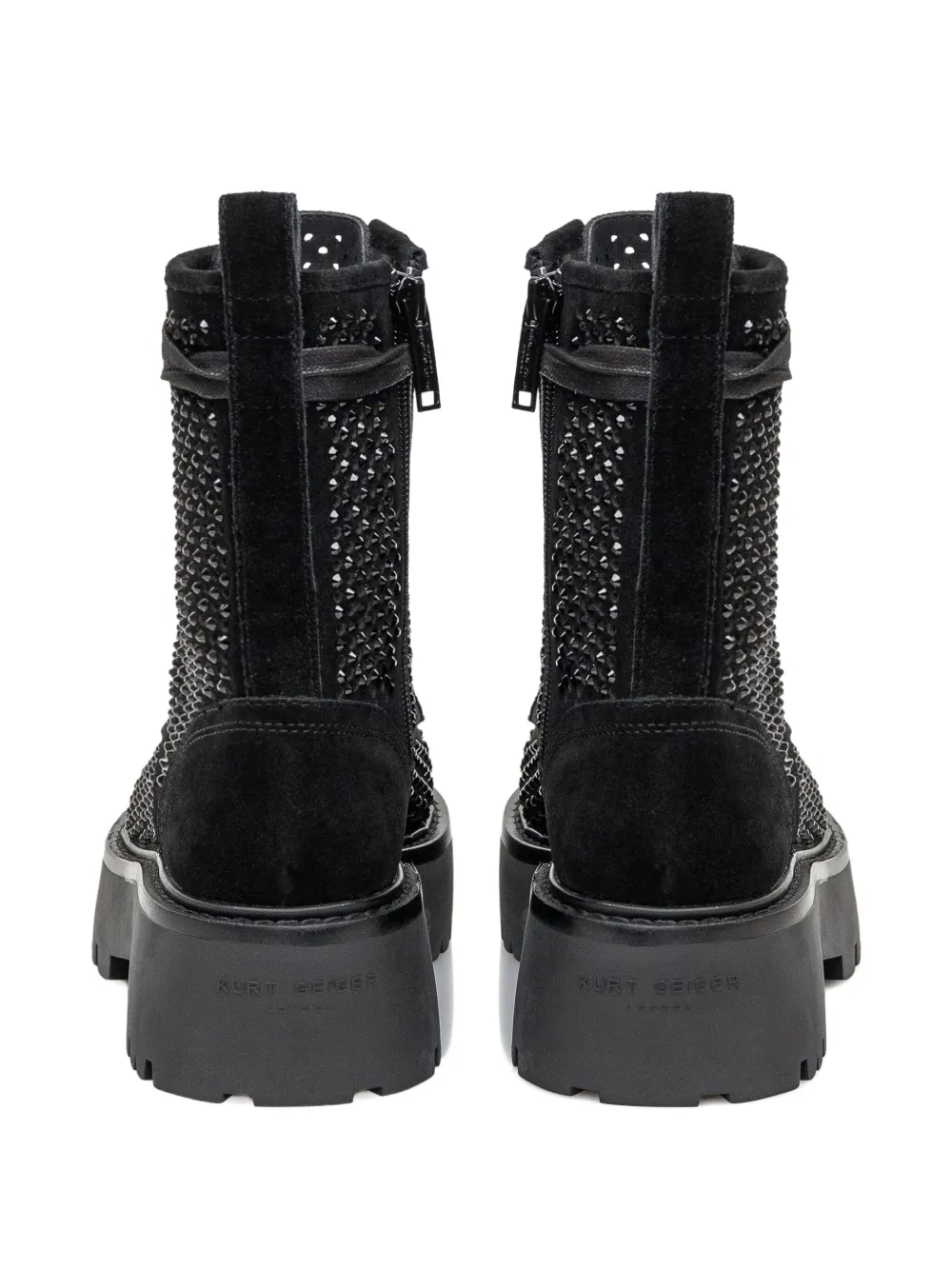 Kurt Geiger London 50mm crystal-embellished boots Black