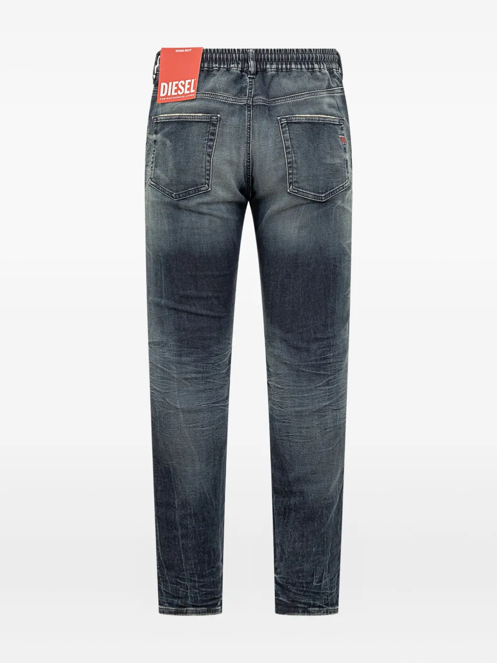 Diesel drawstring distressed slim-fit jeans - Blauw