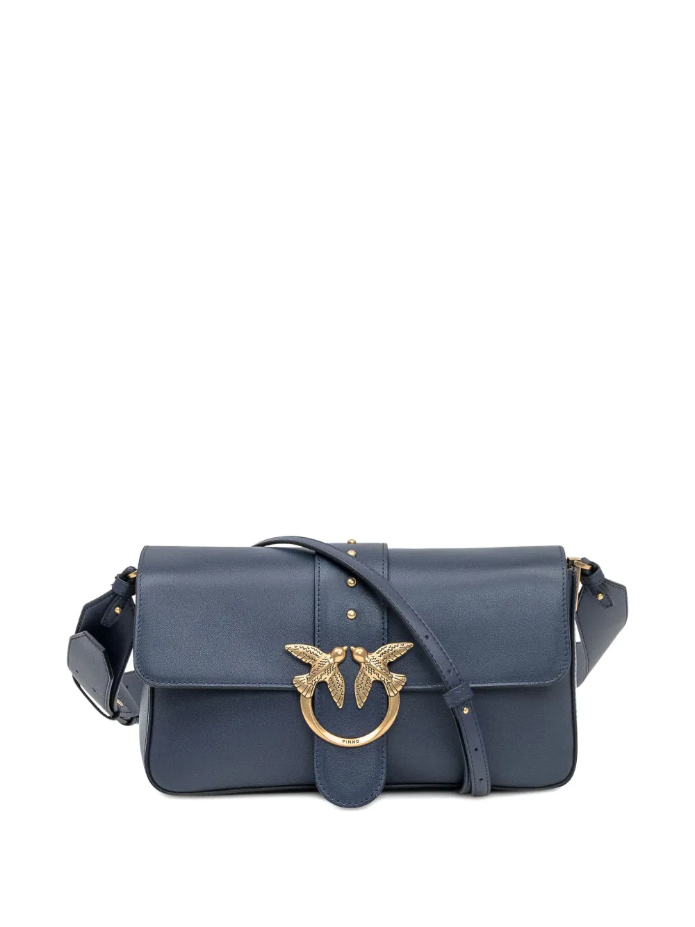 PINKO love birds clasp shoulder bag - Blauw