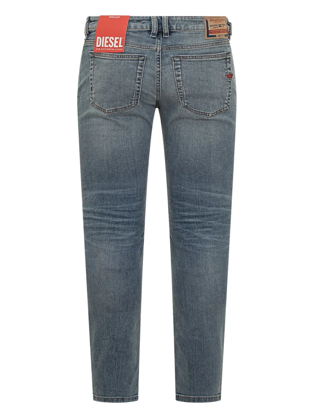 Diesel 1979 Sleenker logo-plaque jeans - Blauw