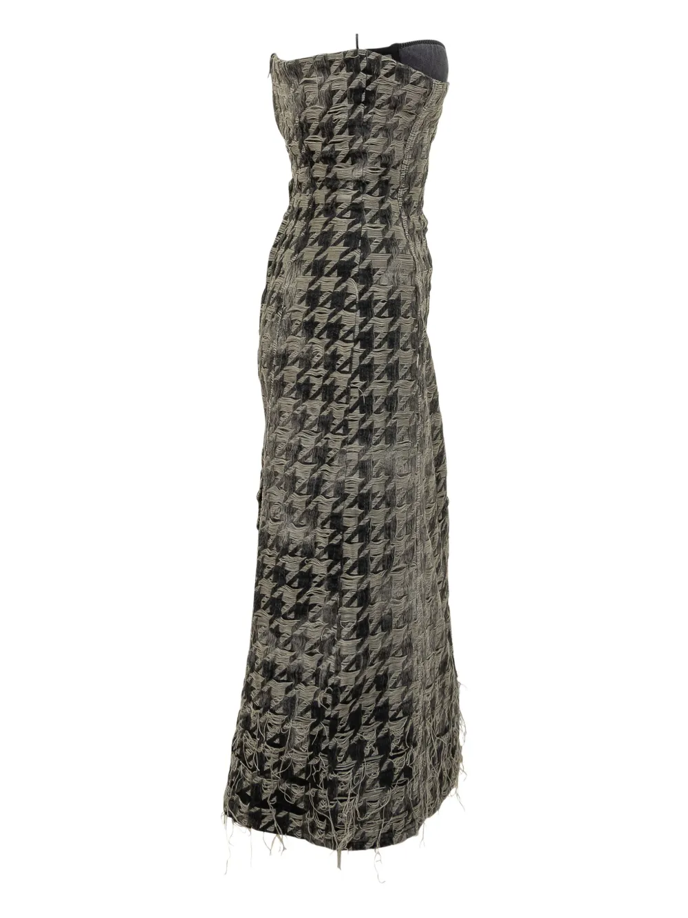 Diesel houndstooth frayed dress | Black | Image 1