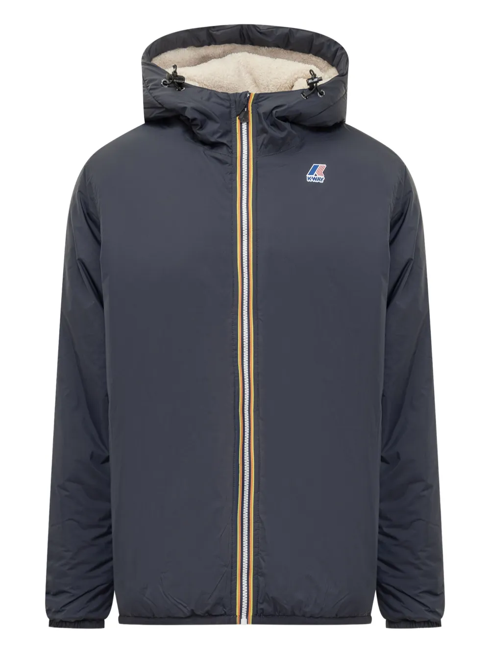 K-way Hooded Padded Jacket In Blue