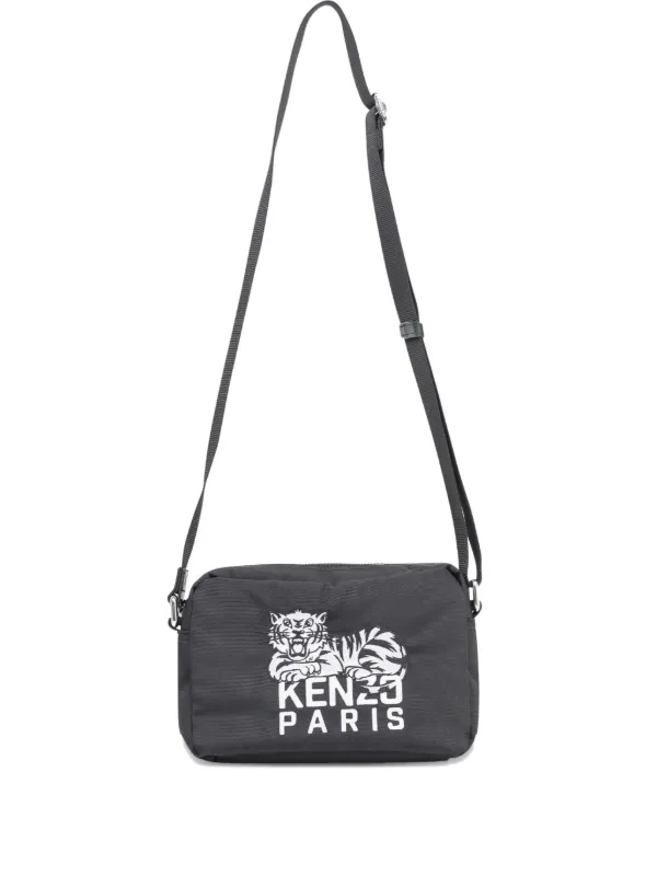 Kenzo tiger-embroidered Messenger Bag | ブラック | FARFETCH JP