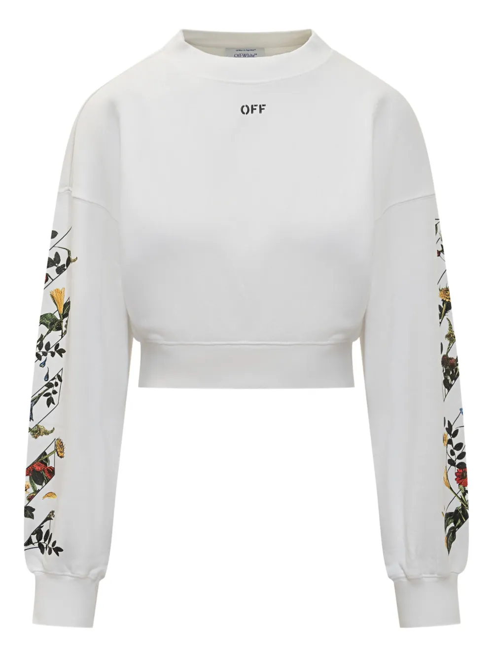 Off-White floral-print crew-neck sweatshirt | White | Image 1