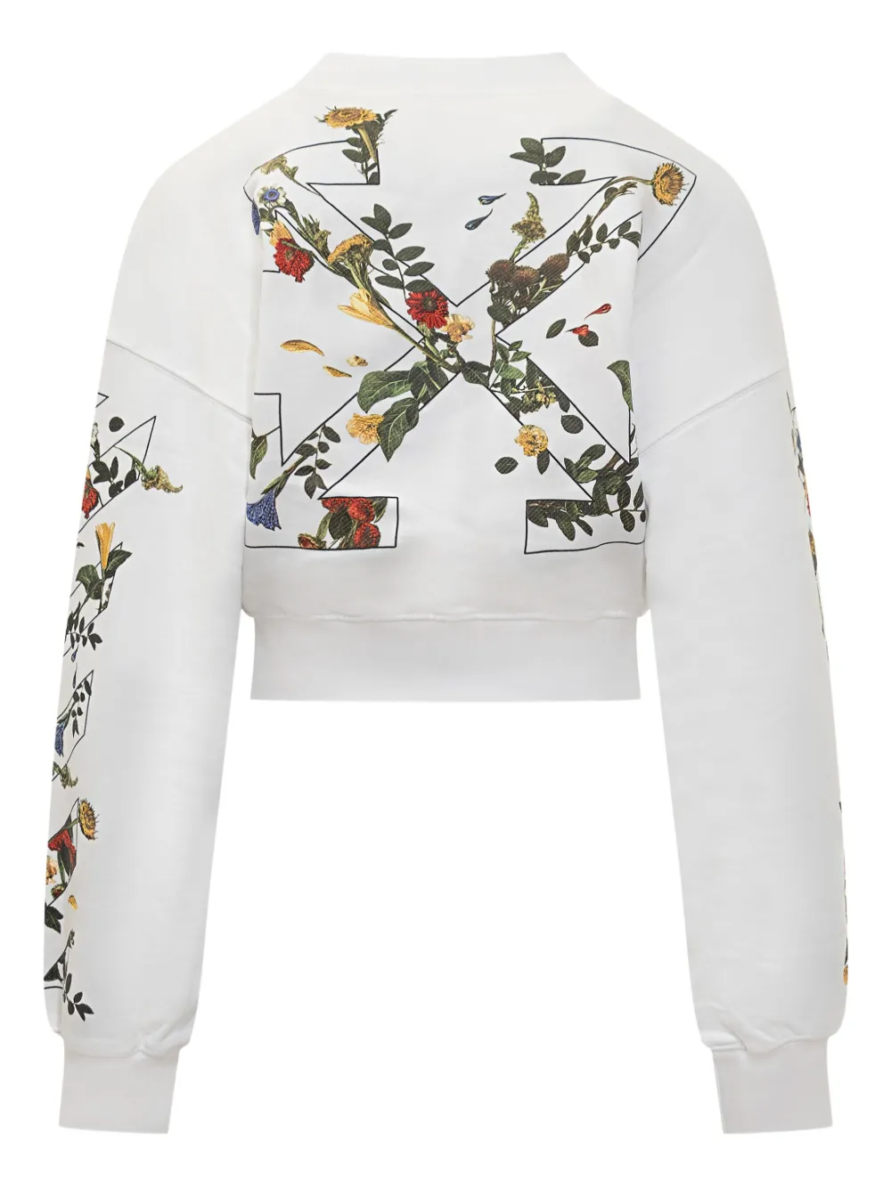 Off-White floral-print crew-neck sweatshirt | Sweaters | Image 2